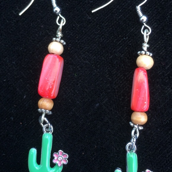 Cactus Drop Earrings - Picture 6 of 8